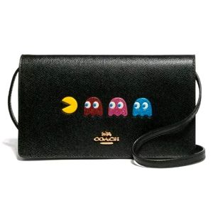 ✅️SOLD✅️Coach x Pacman - Foldover Crossbody Clutch